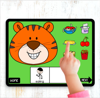 Animated Animals And Food Vocabulary - Boom Cards™ by Autism Little Learners