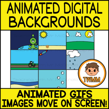 Preview of GIF Backgrounds l Animated Digital Clipart for Boom, Google Slides l TWMM