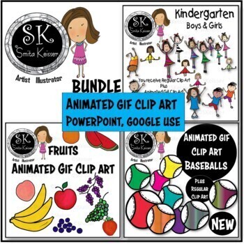 Preview of Animated GIF Clip Art Bundle, Google, Boom Cards Use