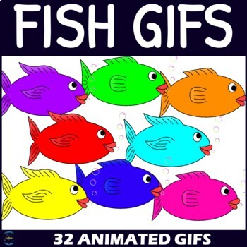 Animated GIF Fish Clipart by Colleen's Cosmic Collection | TPT