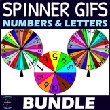 Animated GIF Number and Letter Spinners Clipart BUNDLE