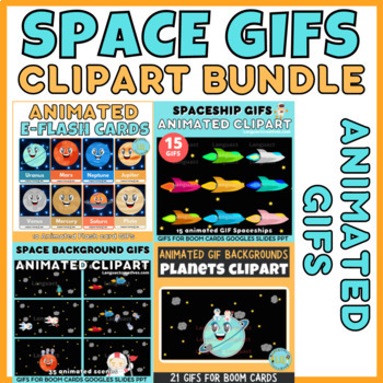 Preview of Animated Gifs Space Background Bundle Boom Cards