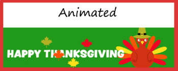 Preview of Animated Google Classroom Header (Thanksgiving) Banner - Distance Learning