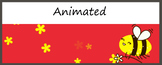 Animated  Google Classroom Headers (Bee Happy) Banners -  