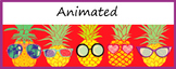 Animated Google Classroom Headers (Cool Pineapples) Banner