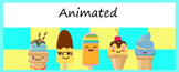 Animated Google Classroom Headers (Ice Cream) Banners - Di