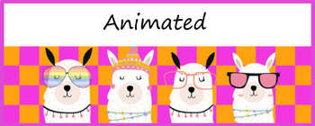 Preview of Animated Google Classroom Headers (Llama Llama) Banners- Distance Learning