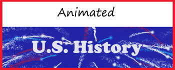Preview of Animated Google Classroom Headers (U.S. History) Banners - Distance Learning