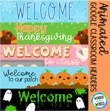 Animated Google Classroom headers banners for Halloween Th