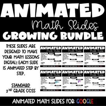 Preview of Animated Google Math Lessons for Distance Learning Growing Bundle