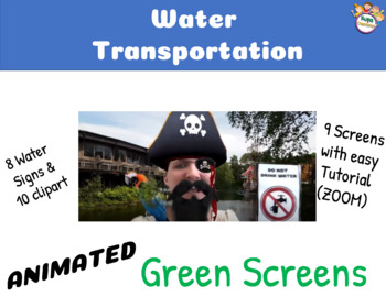 Preview of Animated Green Screen Water (Transportation) Signs, Creative Curriculum