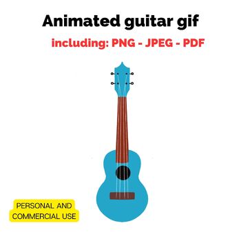 Preview of Animated Guitar and Clipart