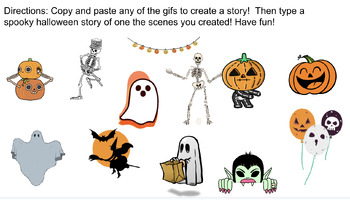 Preview of Animated Halloween Writing (fiction and fun!)