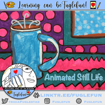 Preview of Animated Hot Chocolate Still Life STEAM Art Lesson