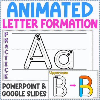 Preview of Animated Letter Formation Practice - Digital Alphabet Review Activity