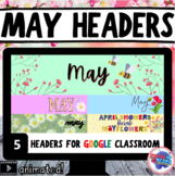Animated May Google Classroom Headers | Banners | Spring |