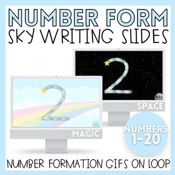 Preview of Animated Number Formation Slides | Continuous Handwriting Practice
