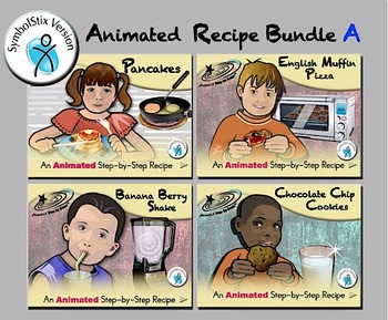 Preview of Animated Recipe Bundle A - Animated Step-by-Steps® - SymbolStix