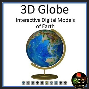 Earth Animated Teaching Globe 3D Models for Smartboards or Distance Learning