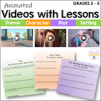 Preview of Animated Videos Complete with Lessons for Reading Comprehension & SEL