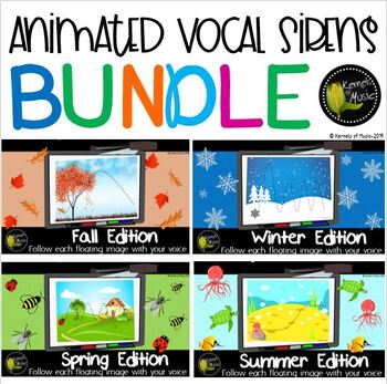 Preview of Animated Vocal Sirens-Seasons BUNDLE
