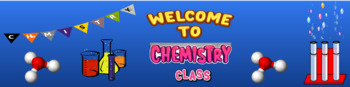 Preview of Animated google classroom header Science /Chemistry theme