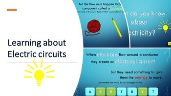 Preview of Animated lesson on electric circuits