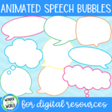 Animated speech and thought bubble GIFs for digital resources