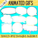Animated speech and thought bubbles (GIFs) for digital res