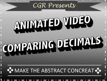 Preview of Animated video for comparing decimals