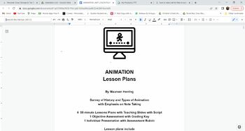 Preview of Animation Unit with Emphasis on Note Taking Skills