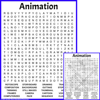 Preview of Animation Word Search