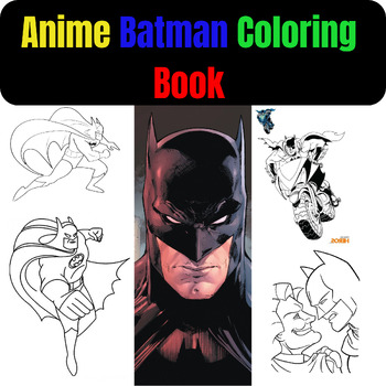 Preview of Anime Batman Coloring Book 2024