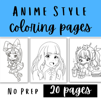 Anime Coloring Pages by Dollar Dealz | TPT
