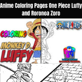 Anime Coloring Pages One Piece Luffy and Roronoa zoro