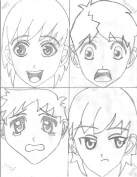 How to Draw Anime Faces Kids Printable Worksheets How-to-draw E