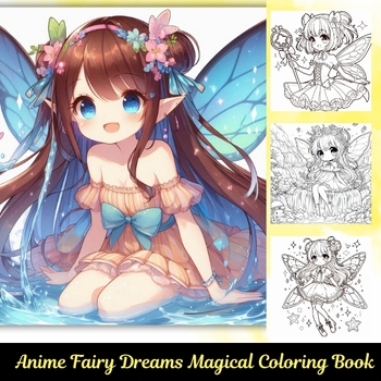 Preview of Anime Fairy Dreams Magical Coloring Book