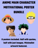 Anime Main Characters Motivational Poster / Classroom Decor