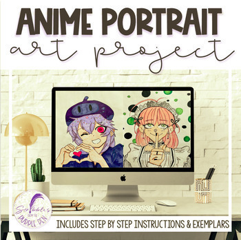 Preview of Anime Portrait Art Project - Google Slides Version