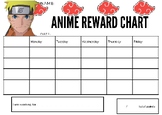 Anime Reward Chart - Naruto Reward Chart - Customizable Re