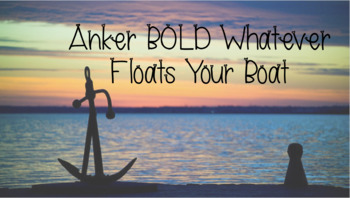 Preview of Anke Fonts: Anker BOLD Whatever Floats Your Boat