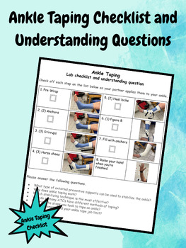 Preview of Ankle Taping - Lab Checklist and Understanding Questions