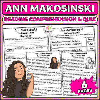 Preview of Ann Makosinski: Innovator Extraordinaire Nonfiction Reading & Activities for WHM