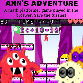 Preview of Ann's Adventure- Solving Using Two Step, Distribution, Variables on Both Sides