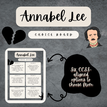 Preview of Annabel Lee Choice Board Activities