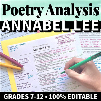Preview of Annabel Lee Fun Activities Edgar Allan Poe for Middle School and High School