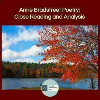 Preview of Anne Bradstreet Poetry: Close Reading, Analysis, and Synthesis