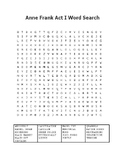 Anne Frank Act I Word Search