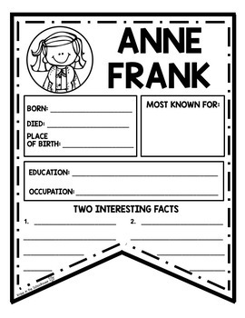 Anne Frank Activities by Kraus in the Schoolhouse | TpT