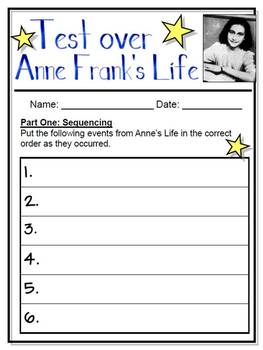 Preview of Anne Frank Assessment